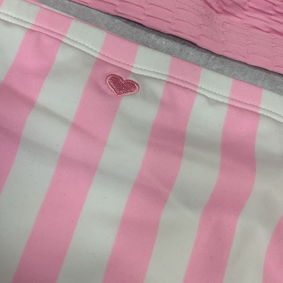 Stoney clover lane 1X pink stripe cabana bikini new wtag - Picture 3 of 5